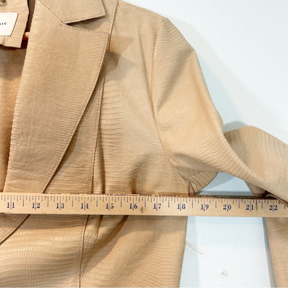Banana Republic | Women's Leather Snakeskin Embossed Bohemian Jacket Size 8 - Picture 8 of 16